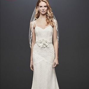 Galina Lace Tank Sheath Wedding Dress (new w tags)
